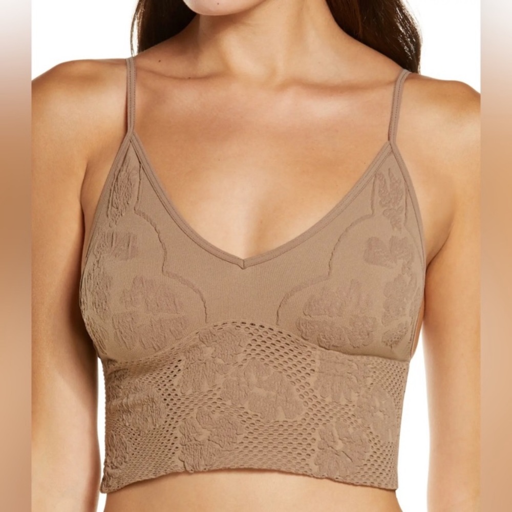 Free People Candy Seamless Bra Sand NWT - Picture 2 of 9